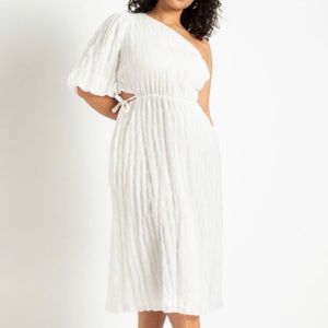 White one shoulder dress eloquii
